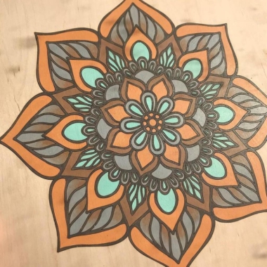 Трафарет - Цветочная мандала Трафарет - Цветочная мандала