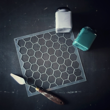 Трафарет - Шестигранники мини