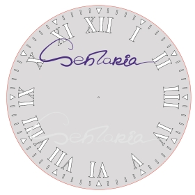 Трафарет - Римские часы 03